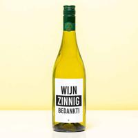 Wijnfles Wijnzinnig bedankt - Wit (Sauvignon Blanc)