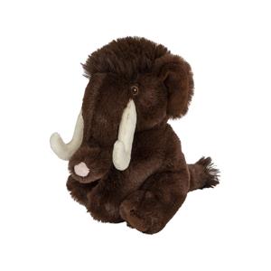 Pluche mammoet knuffel - 16 cm - bruin - prehistorisch - knuffeldier - voor kinderen - ijstijd