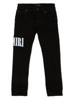 AMIRI KIDS jean droit à logo imprimé - Noir