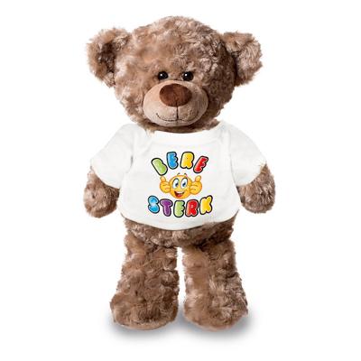 Knuffel teddybeer - bere sterk - 24 cm - pluche - met shirt