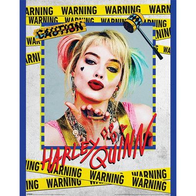 Pyramid Birds Of Prey Harley Quinn Warning Poster 40x50cm