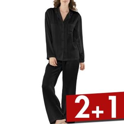 Damella Woven Silk Plain Pyjamas Set