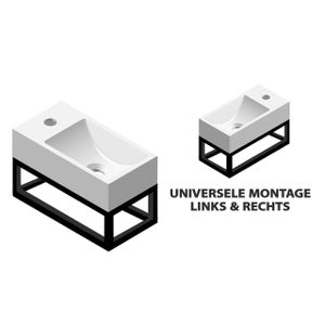 Best-Design R-Line fontein L&R inclusief zwart frame met kraangat 4008500