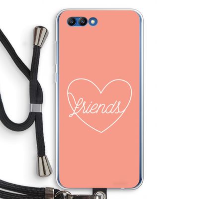 Friends heart: Honor 10 Transparant Hoesje met koord