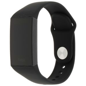 Fitbit Charge 3 & 4 Sport Silicone Bandje - Zwart - ML