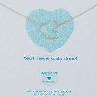 Heart to get N35BHE12S Ketting You'll never walk alone zilver