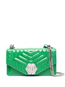 Philipp Plein sac porté épaule médium à plaque logo - Vert