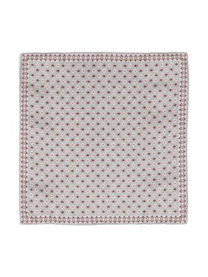 Brunello Cucinelli mouchoir de poche à motif géométrique - Gris