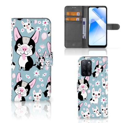 OPPO A16/A16s/A54s | Telefoonhoesje | Met pasjeshouder | Hondjes