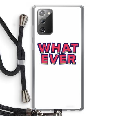 Whatever: Samsung Galaxy Note 20 / Note 20 5G Transparant Hoesje met koord