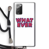 Whatever: Samsung Galaxy Note 20 / Note 20 5G Transparant Hoesje met koord