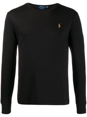 Polo Ralph Lauren t-shirt manches-longues à logo brodé - Noir