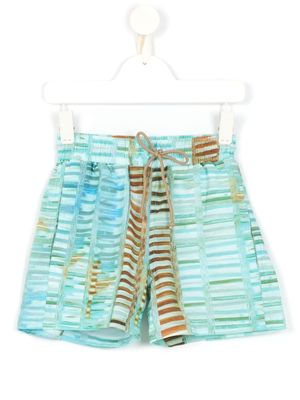 Lygia & Nanny short de bain Jake à imprimé abstrait - Bleu