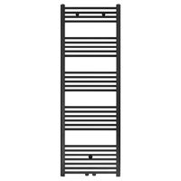 Belrad Handdoek Radiator Midden Aansluiting Zwart Mat Geborsteld 1600x600-828 Watt