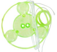 LG Imports trekschijfje junior 5,5 cm nylon groen 5 delig - thumbnail