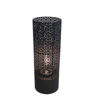 Buitenlamp staand zwart By Rydens &apos;Maison&apos; zwart patroon E27 fitting 670mm