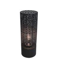 Buitenlamp staand zwart By Rydens &apos;Maison&apos; zwart patroon E27 fitting 670mm