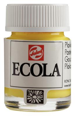 Ecola Plakkaatverf Fles 16 ml - Citroengeel (Primair) 205