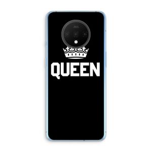 Queen zwart: OnePlus 7T Transparant Hoesje