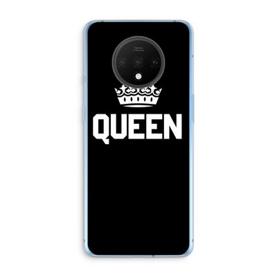 Queen zwart: OnePlus 7T Transparant Hoesje