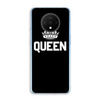 Queen zwart: OnePlus 7T Transparant Hoesje