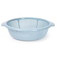 Plasticforte Keuken vergiet/zeef - kunststof - Dia 31 cm x Hoogte 9.5 cm - ijsblauw - Vergieten - thumbnail