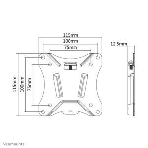 Neomounts NM-W25BLACK TV-beugel 25,4 cm (10) - 76,2 cm (30) Vast