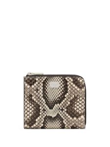 Dolce & Gabbana snakeskin-print leather wallet - Tons neutres