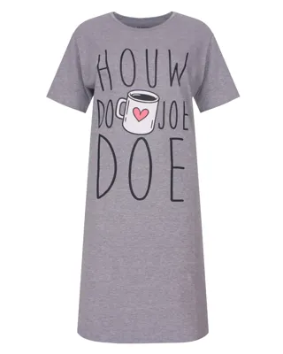 Temptation dames nachthemd korte mouw "Houw doe joe doe"