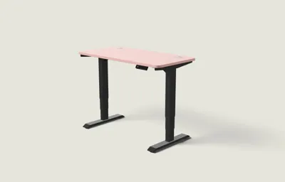 Desktronic HomePro bureau Zwart / Zachtroze / 120x60 cm