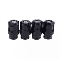 TT-products ventieldoppen Screw-on Black aluminium 4 stuks zwart - thumbnail
