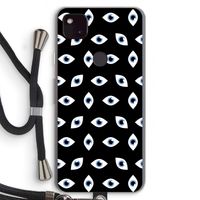 Eyes pattern: Pixel 4a 5G Transparant Hoesje met koord