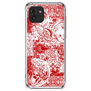 Extreme Case Samsung Galaxy A03 Angel Skull Rood