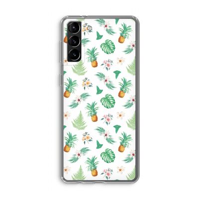 Ananas bladeren: Samsung Galaxy S21 Plus Transparant Hoesje