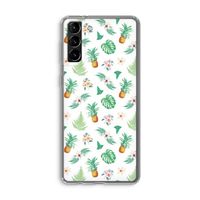 Ananas bladeren: Samsung Galaxy S21 Plus Transparant Hoesje