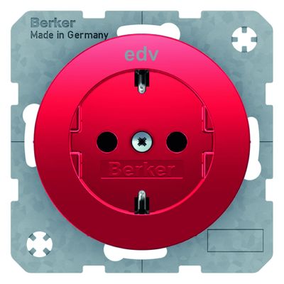 Berker wandcontactdoos RA met opdruk rood R1-R3 rood 47432022
