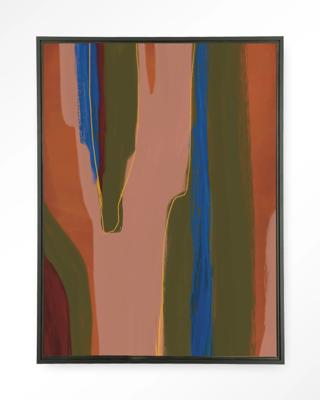Urban Cotton Wandkleed 'Toledo' 145 x 190cm in Floating Frame - black