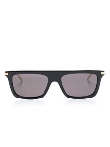 Gucci Eyewear lunettes de soleil rectangulaires à logo gravé - Noir