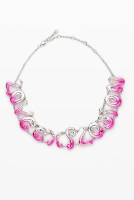 Roze love explosion ketting - MATERIAL FINISHES - U