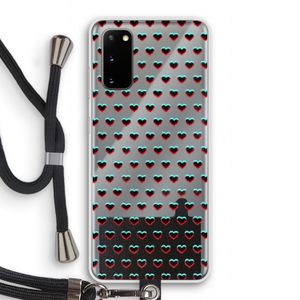 Hartjes: Samsung Galaxy S20 Transparant Hoesje met koord