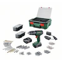 Bosch UniversalDrill 18 boormachine (2 accu&apos;s 1,5Ah + SystemBox + 241 accessoires) - thumbnail