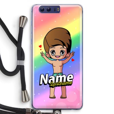 Chibi Maker man: Honor 9 Transparant Hoesje met koord