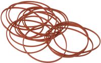 Q-CONNECT elastieken, breedte 1,5 mm, lengte 80 mm, 100g, rood