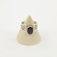 Zilveren Ring met Granaat Maat 16,5 - Model 3 (Sterling Zilver 925)