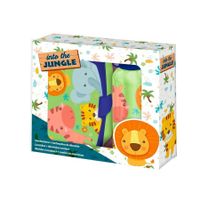 Into the Jungle lunchbox set voor kinderen - 2-delig - groen - aluminium/kunststof - thumbnail