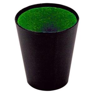 Dobbelbeker - zwart/groen - 9 cm - Yahtzee spel - dobbelstenen beker