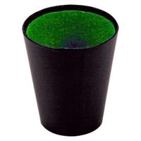 Dobbelbeker - zwart/groen - 9 cm - Yahtzee spel - dobbelstenen beker