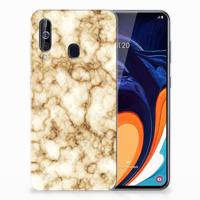 Samsung Galaxy A60 | TPU | Siliconen hoesje | Marmer Goud