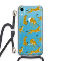 Luipaard: iPhone XR Transparant Hoesje met koord