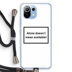 Alone: Xiaomi Mi 11 Lite Transparant Hoesje met koord